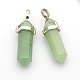 Natural Bullet Gemstone Double Terminated Pointed Pendants G-N0122-08-2