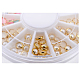 Cabujones de perlas de imitación de bordes de metal MRMJ-L004-19-2