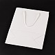 長方形の厚紙紙袋  ギフトバッグ  ショッピングバッグ  ナイロンコードハンドル付き  ホワイト  40x30x10cm AJEW-L050C-01-2