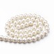 Hebras redondas de perlas de vidrio teñido ecológico HY-A008-8mm-RB011-3