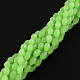 Faceted Rice Imitation Jade Glass Beads Strands GLAA-Q046-02F-3