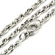 Modische 304 Edelstahl Seil Kette Halskette Herstellung STAS-A028-N039P-L-2