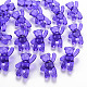 透明なアクリルビーズ  クマ  紫色のメディア  37x28x13mm  穴：2.5mm  約133個/500g MACR-S373-01B-936-1