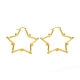 Brass Hoop Earrings EJEW-F250-06-G-1