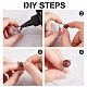 Kit de fabricación de anillos de dedo de piedras preciosas de diy de arricraft DIY-AR0003-04-4