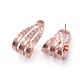 (vente d'usine de fêtes de bijoux) boucles d'oreilles en laiton EJEW-L234-12RG-2