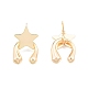 Brass Meteor Star Stud Earrings for Women EJEW-G322-11G-2