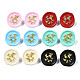Flat Round with Butterfly Stud Earrings for Women EJEW-N046-017-NR-1