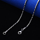 304 collar de cadena coreana de acero inoxidable NJEW-S420-005A-P-4