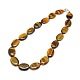 Collares de abalorios de piedras preciosas naturales ovales NJEW-P091-09-1