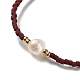 Bracelets de perles tressées en perles d'imitation de verre et graines WO2637-09-2