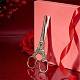 SUNNYCLUE 2Pcs 2 Styles Stainless Steel Embroidery Scissors & Imitation Leather Sheath Tools TOOL-SC0001-36-6