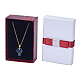Kraft Cotton Filled Rectangle Cardboard Jewelry Set Boxes with Bowknot CBOX-N006-03-7