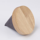 木製のネックレスディスプレイ  フェイクスエードと  円錐形のディスプレイスタンド  グレー  8.7x9.3cm NDIS-E020-05B-4