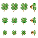 Chgcraft 12 pièces 3 taille vert résine trèfle épinglette broche JEWB-CA0001-39-1