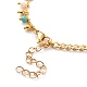 Pulseras de eslabones de perlas keshi de perlas barrocas naturales BJEW-JB05803-4
