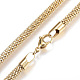 304 Stainless Steel Mesh Chain Necklaces NJEW-G271-13P-2