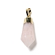 Naturelle quartz rose a pendentifs G-P474-02G-03-2