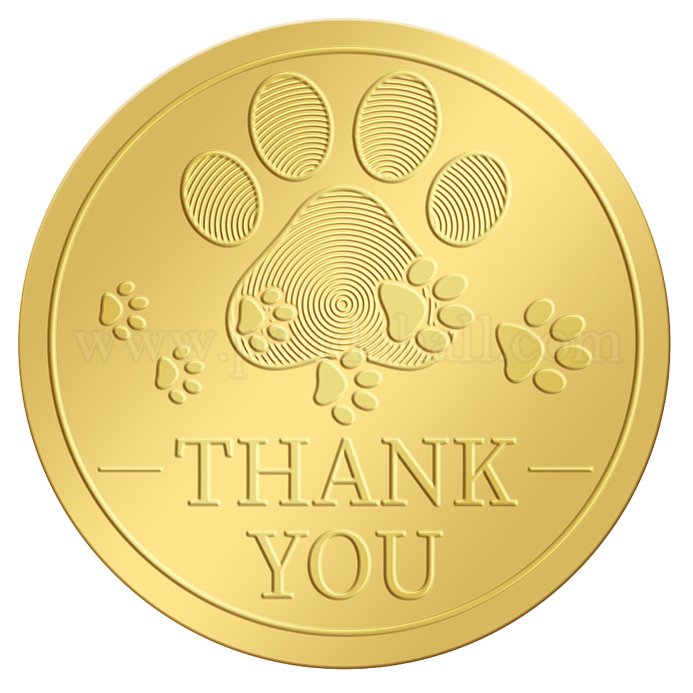 Shop CRASPIRE 2 Inch Gold Embossed Envelope Seals Stickers Thank You