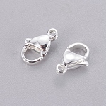 304 Stainless Steel Lobster Claw Clasps, Parrot Trigger Clasps, Silver Color Plated, 10x6.5x3mm, Hole: 1mm