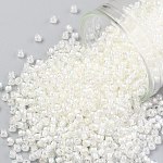TOHO Round Seed Beads, Japanese Seed Beads, (777) Inside Color AB Crystal/Creme Lined, 11/0, 2.2mm, Hole: 0.8mm, about 50000pcs/pound