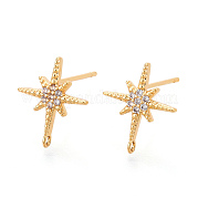 Латунные серьги-гвоздики из циркония KK-N263-23G