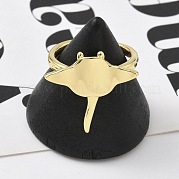 Латунь манжеты кольца RJEW-H256-23G