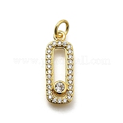 Латунные микро проложить кубического циркония подвески KK-Z093-44G