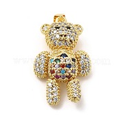 Латунные микро проложить кубического циркония подвески KK-C009-01G-02