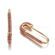 Латунные серьги обруча EJEW-K085-02G