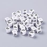 Акриловые бусины с горизонтальными отверстиями PL37C9308-P