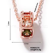 Латунные разноцветные ожерелья-подвески со стразами для женщин IM3038-5