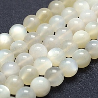 Natural Rainbow Moonstone Beads Strands, Round, 6mm, Hole: 0.8mm