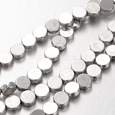 Ronds plats de style tibétain brins en alliage de perles X-TIBEB-O007-48-NR