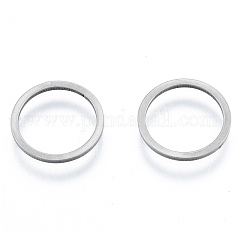 Anelli di collegamento in acciaio inossidabile 201 anti-ossidazione, anello rotondo, colore acciaio inossidabile, 12x1mm, diametro interno: 10mm