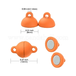 12 set di fermagli magnetici in lega verniciati a spruzzo di 12 colori&nbsp;PALLOY-CJ0002-30
