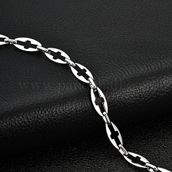 Ovale Armbänder aus Edelstahl 304 mit hohler Kreuzgliederkette&nbsp;WG549C5-01
