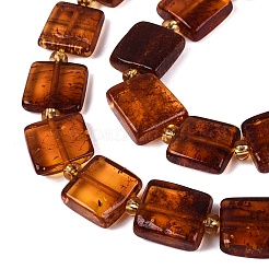 Rangs de perles d'ambre sanglant naturel&nbsp;G-N371-15A-01