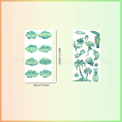 2 stücke 2 arten pvc aufkleber schillernde farbe fenster aufkleber 3d laser wolken und sommer stil formen elektrostatische glas fenster aufkleber&nbsp;JX836A