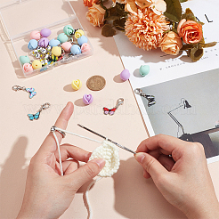 35 Stück Schmetterling- und Blumen-DIY-Strickwerkzeug-Sets&nbsp;HJEW-NB00055
