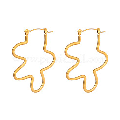 Boucles d'oreilles créoles irrégulières en acier inoxydable 304 pour femmes&nbsp;JA4483