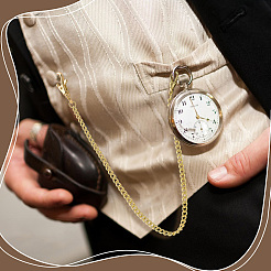 2 Stück Taschenuhrkette mit Eisenclip&nbsp;DIY-PH0035-36G
