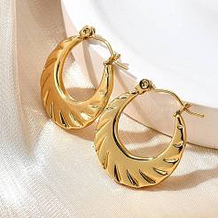 Orecchini a cerchio in acciaio inossidabile 304 per donna&nbsp;EJEW-L296-079G