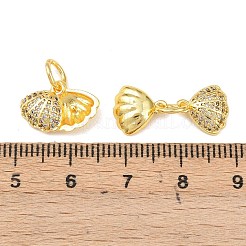Ciondoli in ottone zirconi chiari micro pavé&nbsp;KK-C142-05G