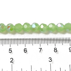Chapelets de perles en verre imitation jade&nbsp;LS-EGLA-A035-J6mm-L01