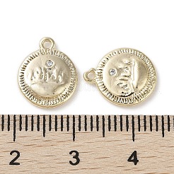 Latón micro pavimenta claro cubic zirconia encantos&nbsp;KK-G491-05G