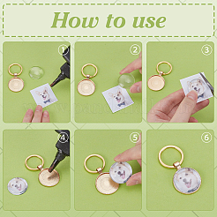 DIY-Sets zur Herstellung runder Anhänger aus Legierung&nbsp;KEYC-FG00005