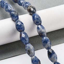 Perles de jaspe tache bleue naturelle&nbsp;G-P520-C05-01