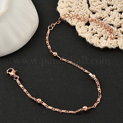 Bracciali a catena in ottone placcato a cremagliera per le donne&nbsp;BJEW-G735-03RG