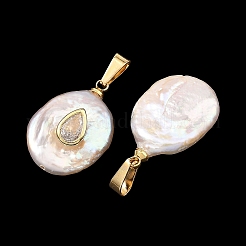 Pendentifs en perles keshi baroques nucléées naturelles&nbsp;PALLOY-JF06075